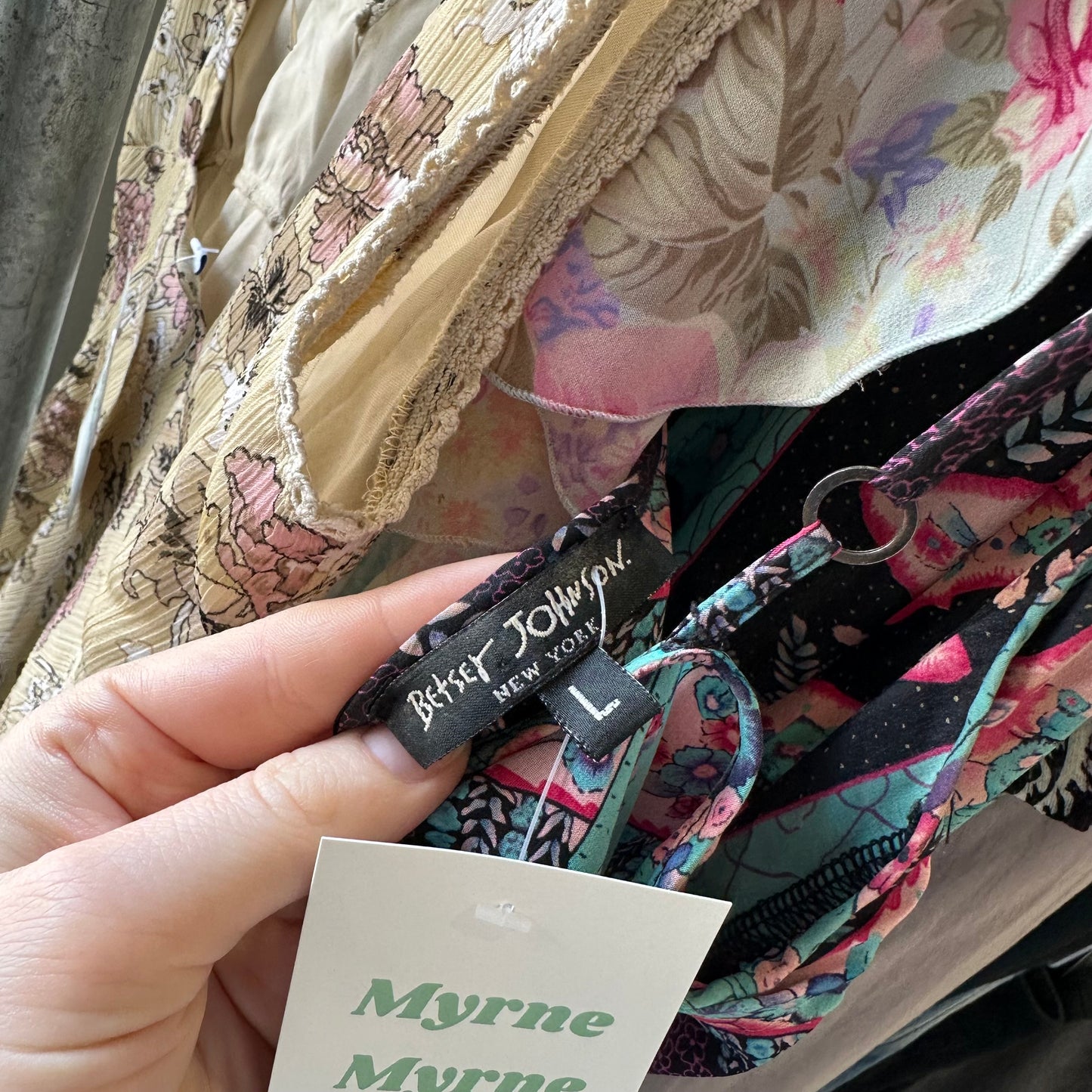 90's Vintage Betsey Johnson Paisley Slip Dress Size L