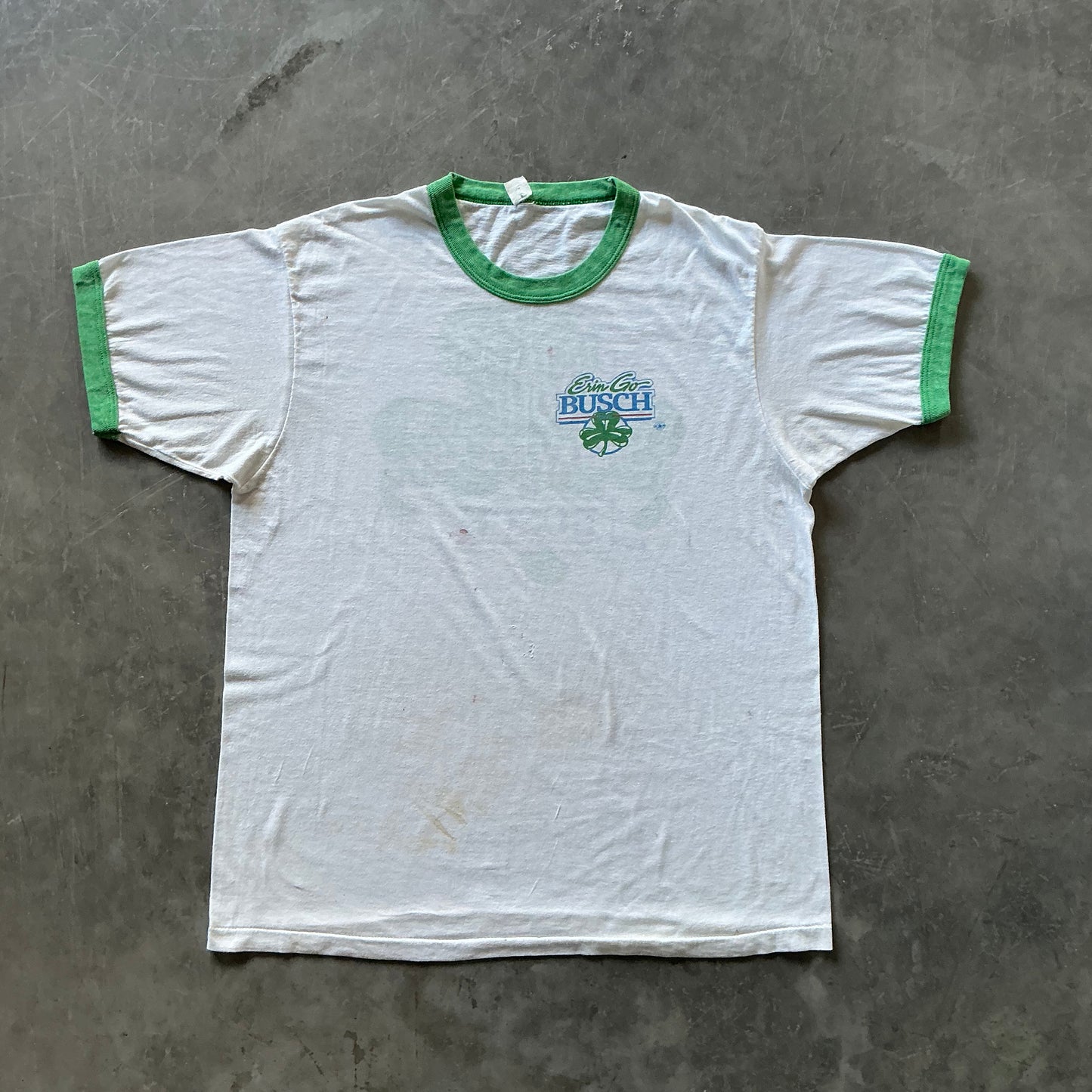 Vintage Busch Ringer Tee Size Large
