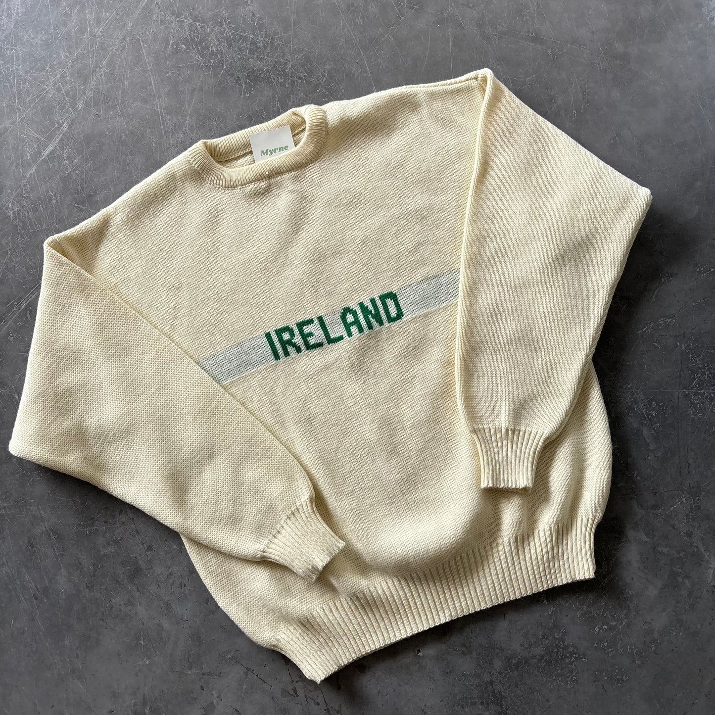 1980's Vintage Ireland Knit Sweater Size L