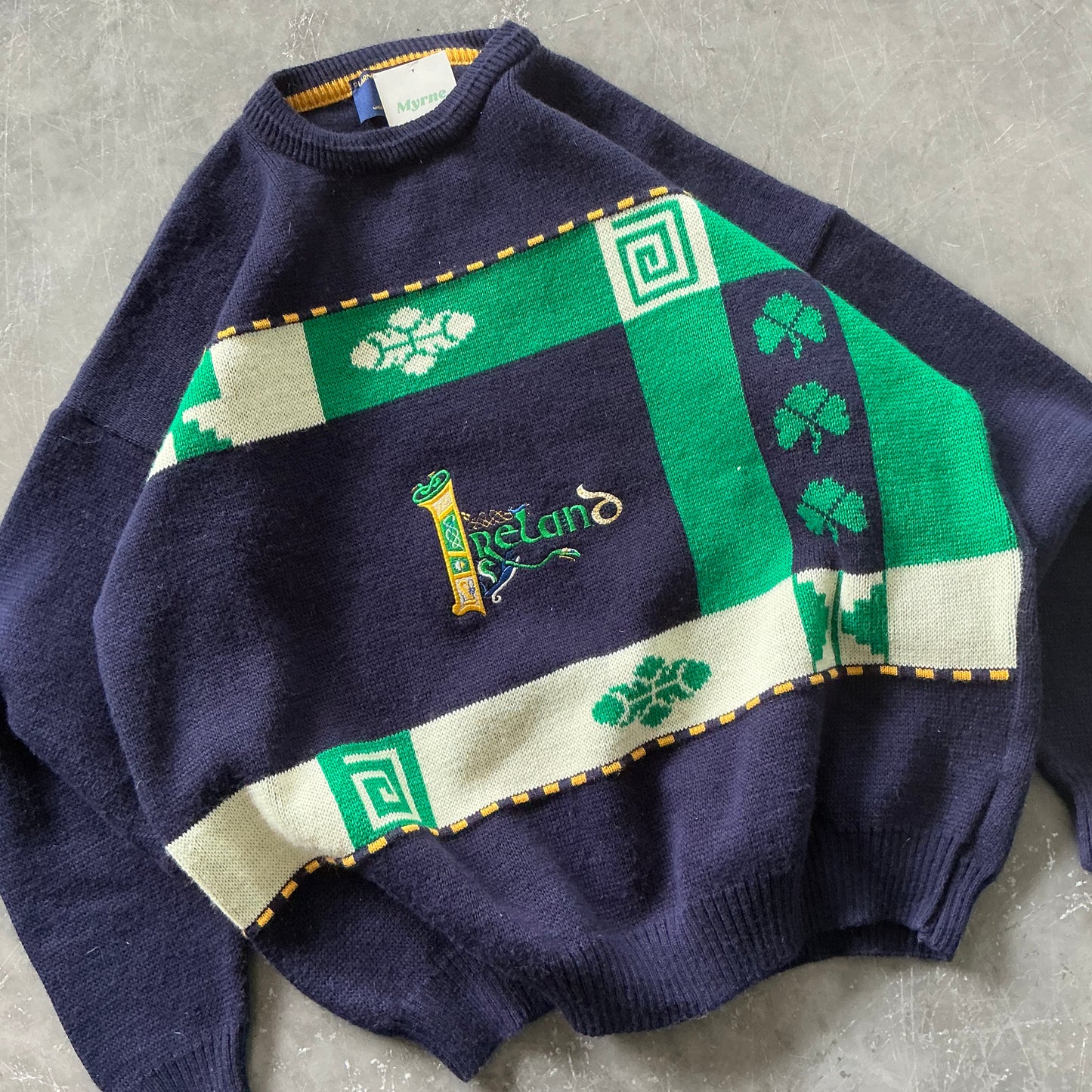 90’s Navy Ireland Sweater Size XL