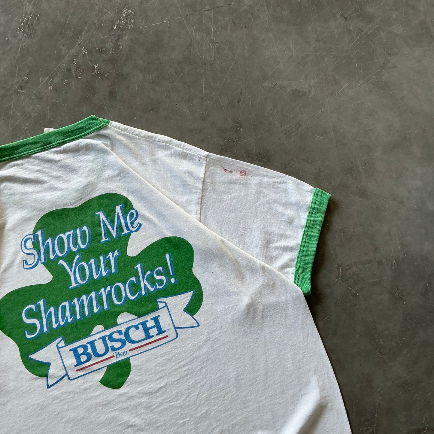 Vintage Busch Ringer Tee Size Large