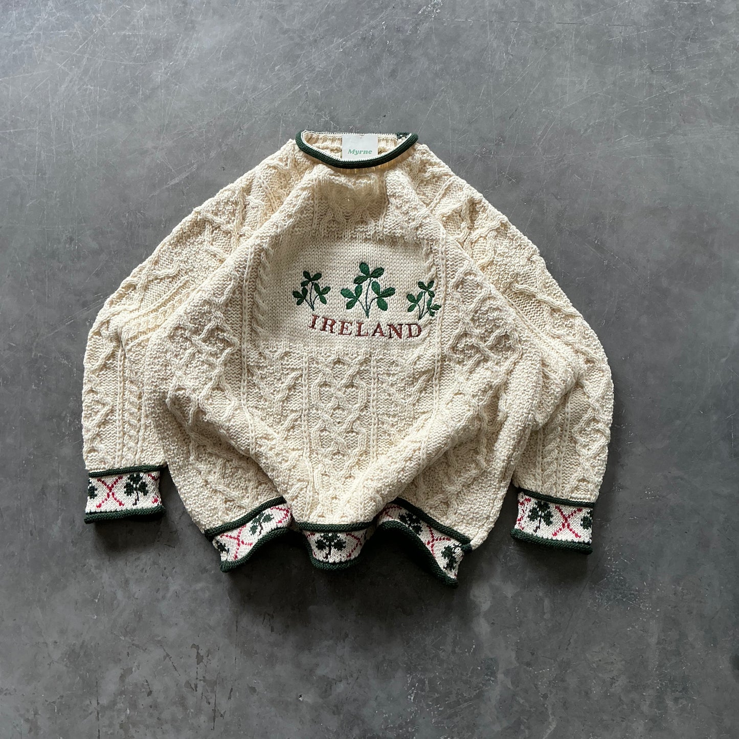 Vintage Ireland Knit Geansaí Size Large