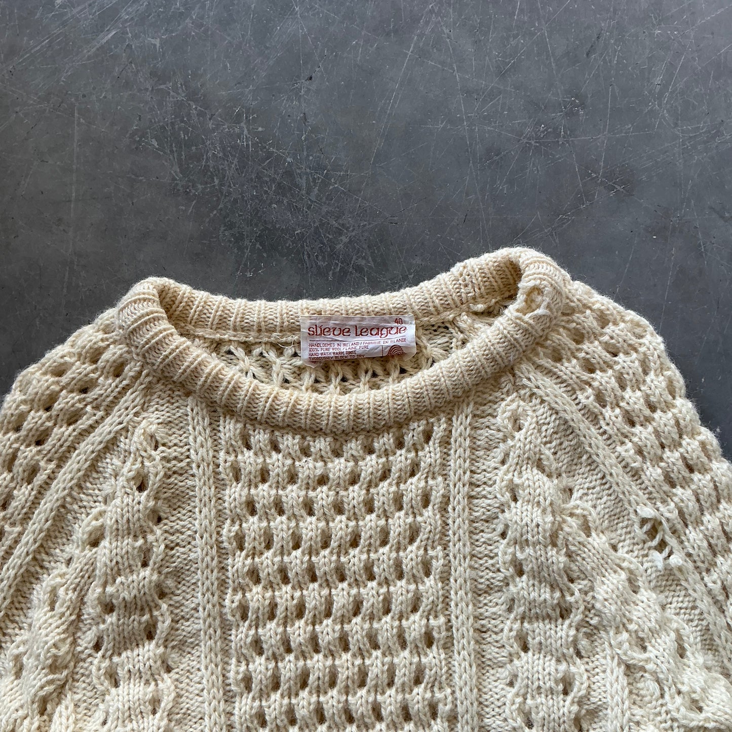 80’s Slieve League Aran Geansaí Size M/L