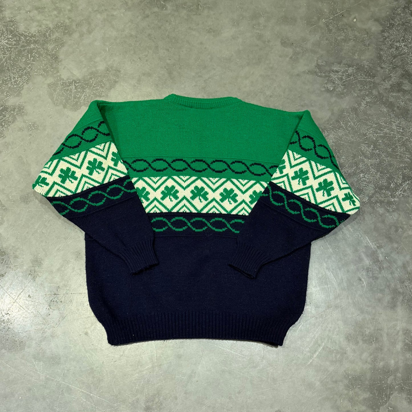 Vintage Shamrock Woollen Sweater Size S