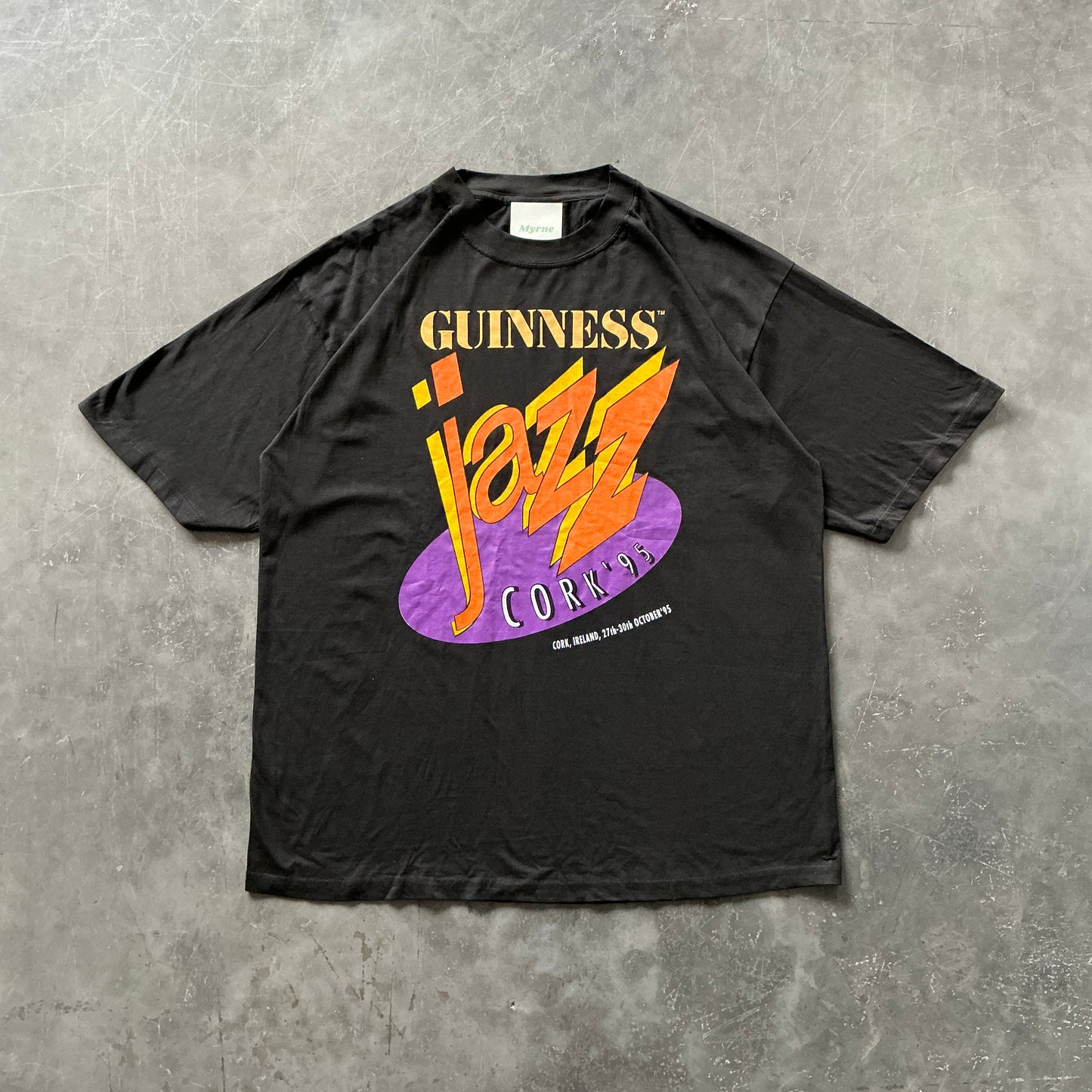 Rare 1995 Guinness Cork Jazz Fest Tee Size XL