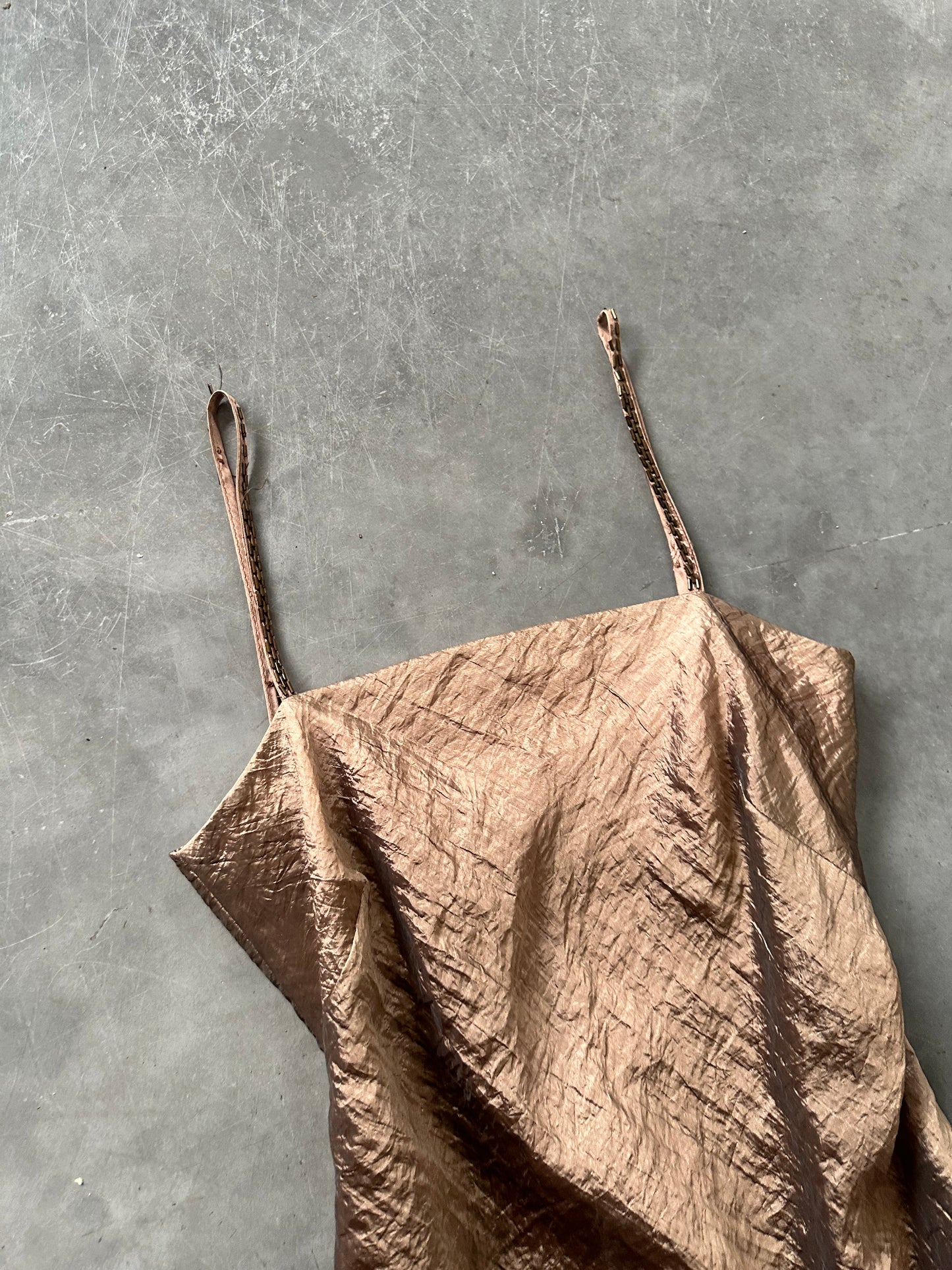 Vintage Gold Maxi Dress UK 10