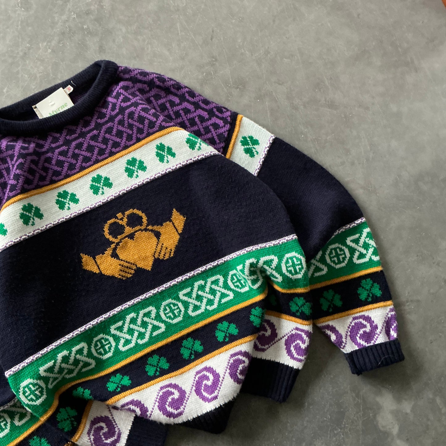 80's Vintage Claddagh Sweater Size Medium