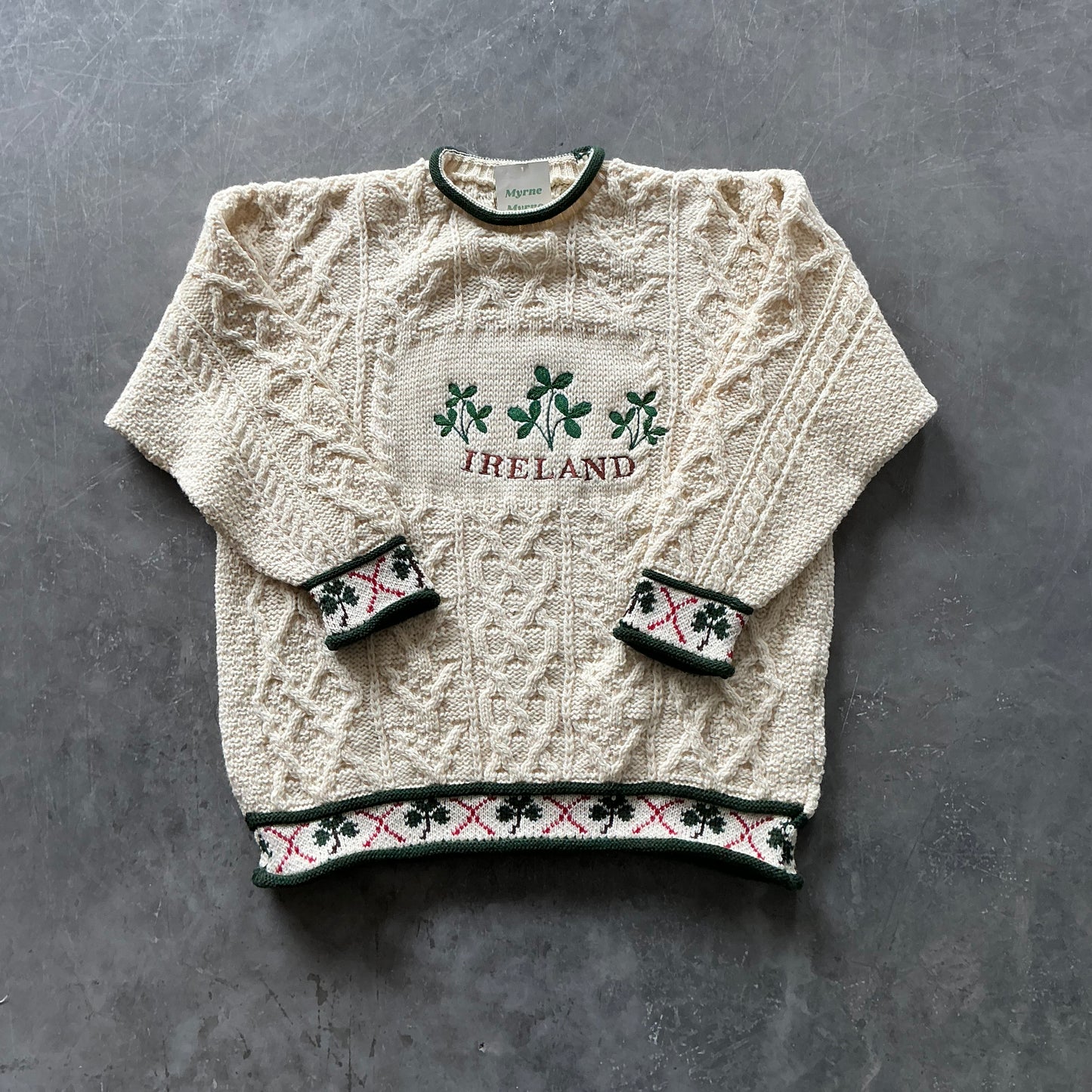 Vintage Ireland Knit Geansaí Size Large