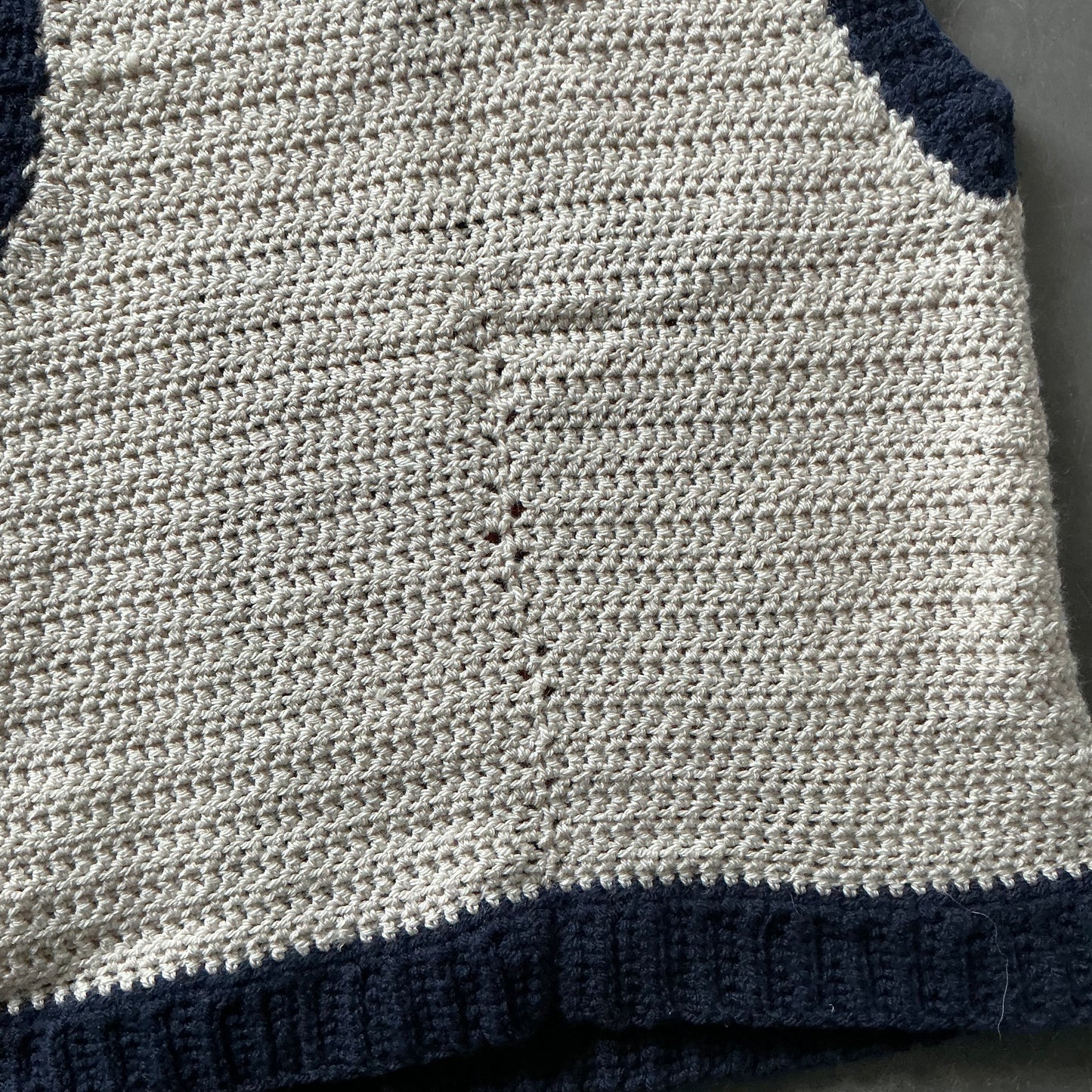 Hand Knitted Fish Vest Size Small