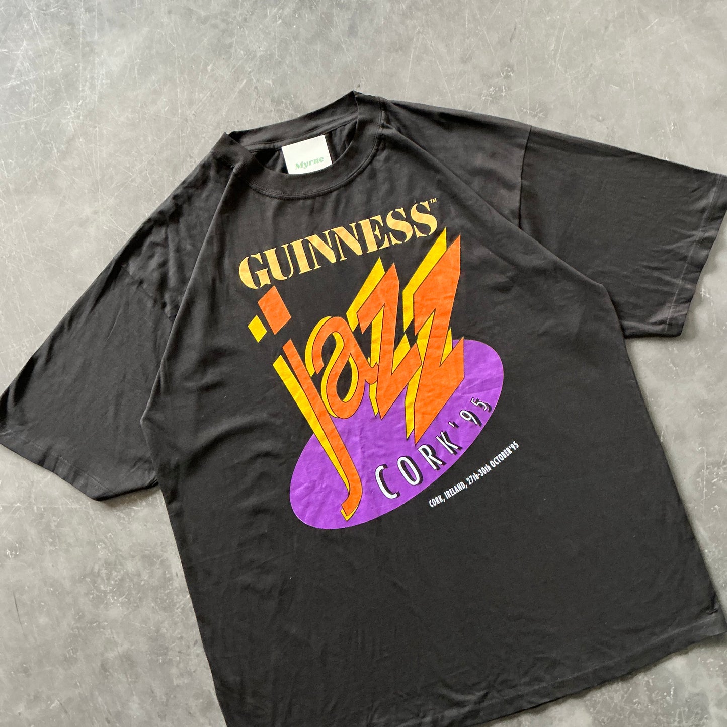 Rare 1995 Guinness Cork Jazz Fest Tee Size XL