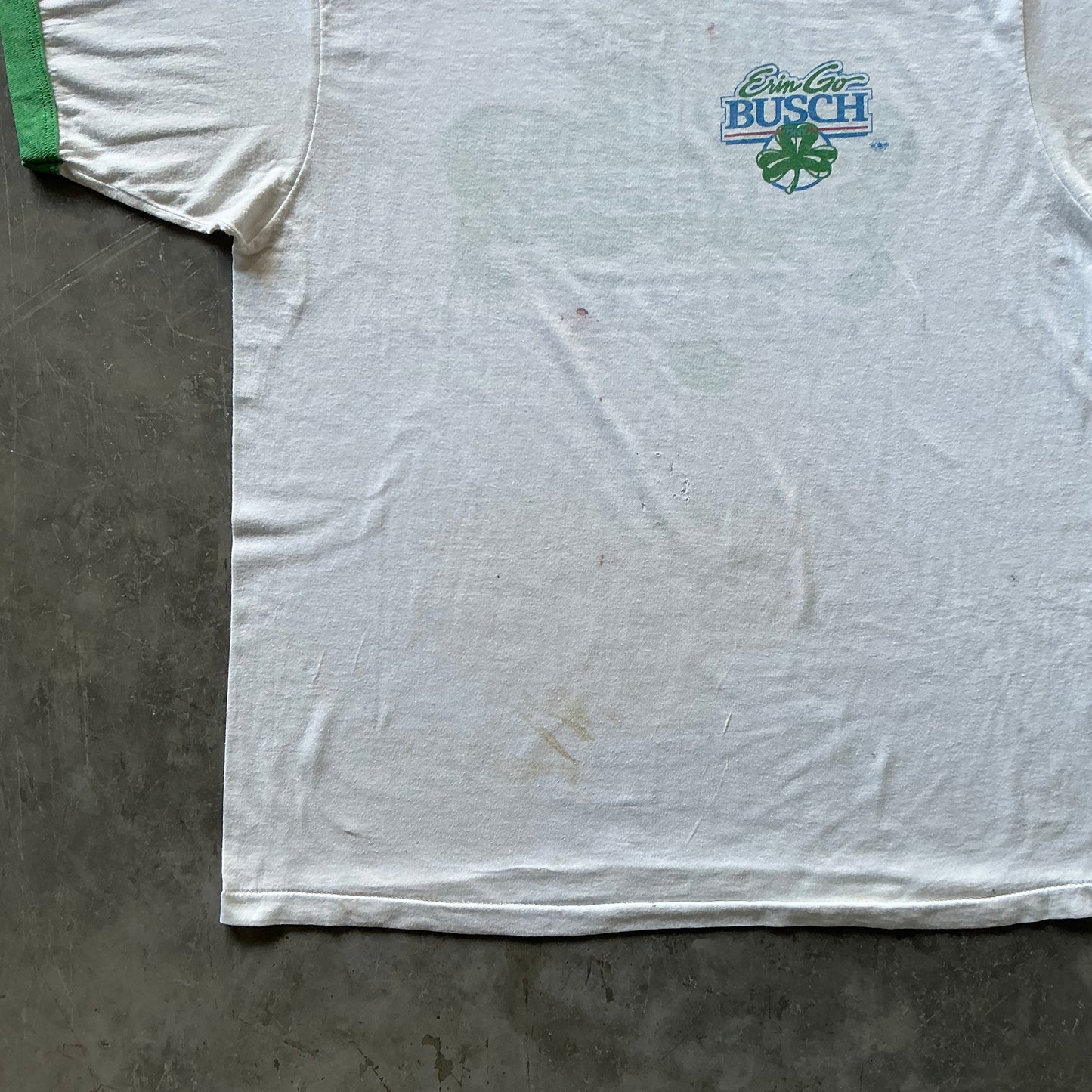 Vintage Busch Ringer Tee Size Large