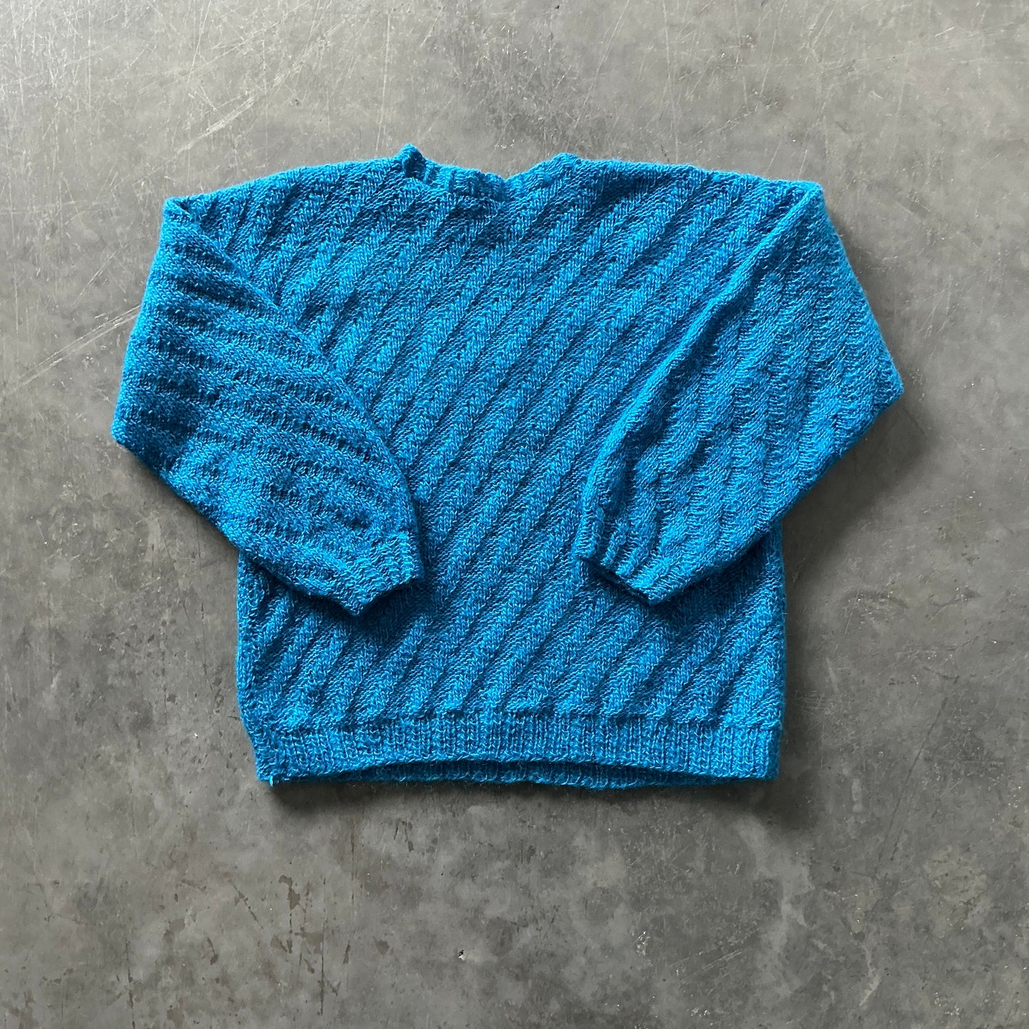 Hand Knitted Dove Jumper Size S