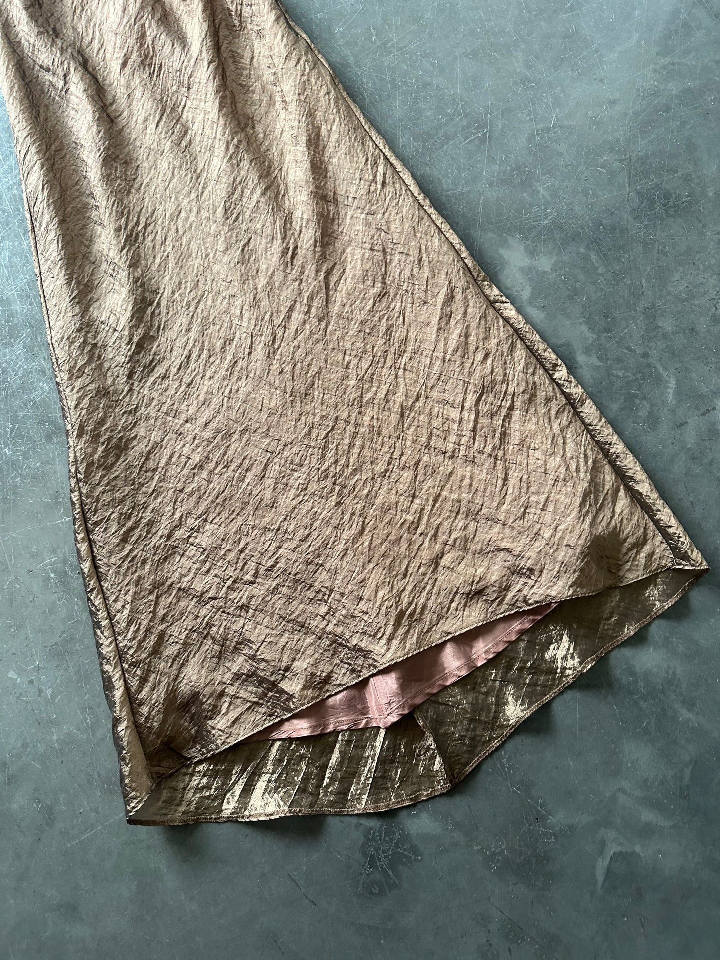 Vintage Gold Maxi Dress UK 10
