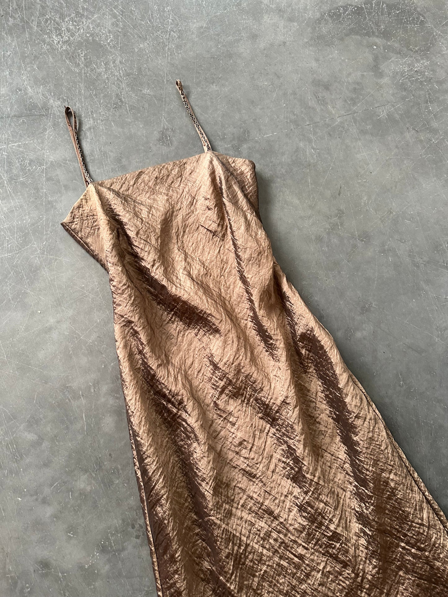 Vintage Gold Maxi Dress UK 10