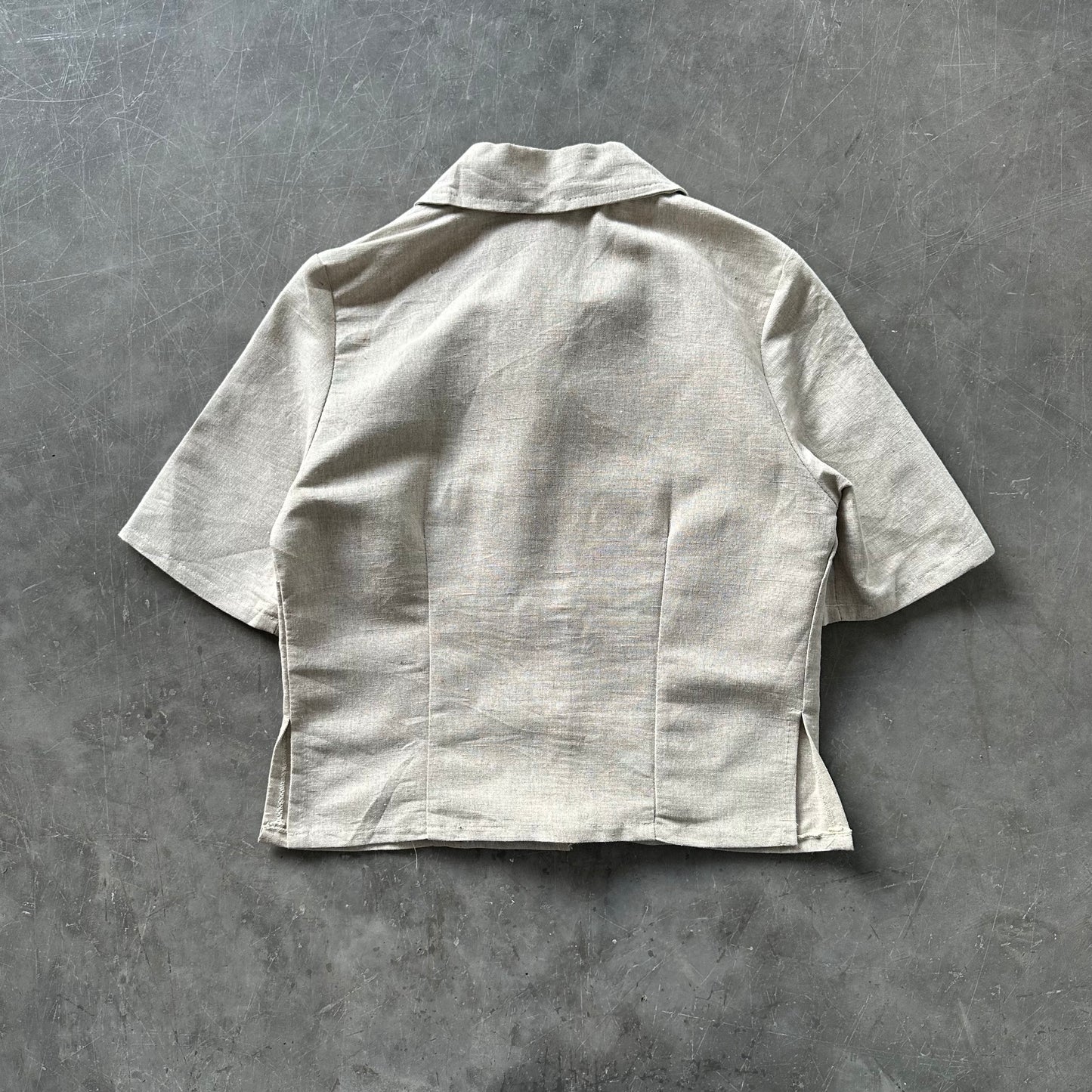 Vintage Linen Blouse UK 4