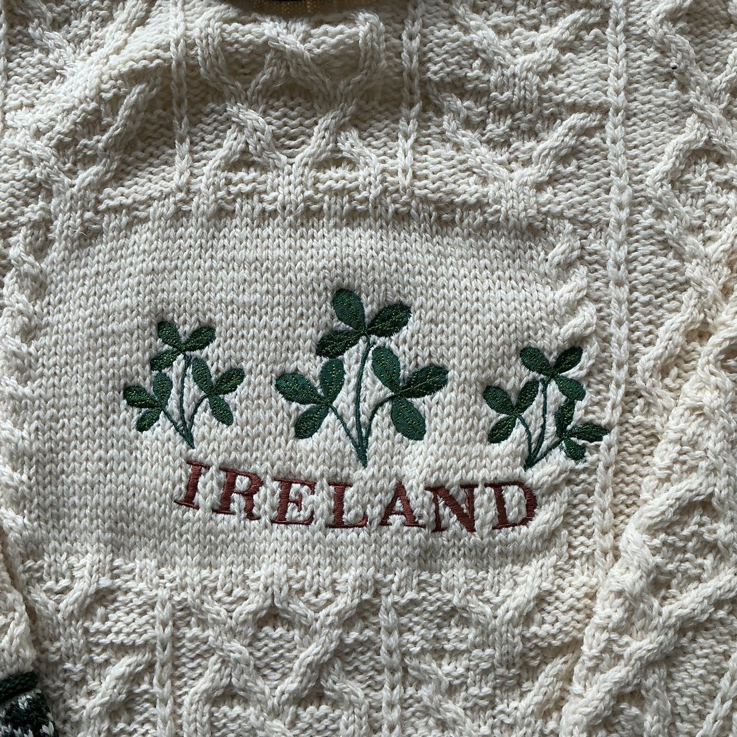Vintage Ireland Knit Geansaí Size Large