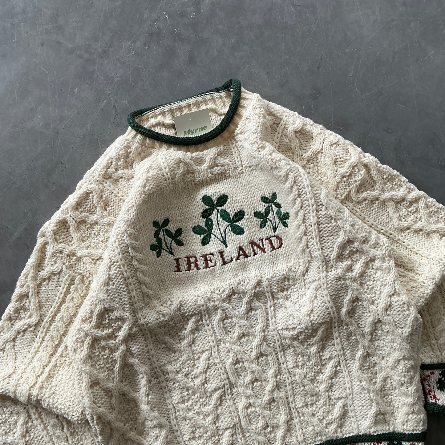 Vintage Ireland Knit Geansaí Size Small