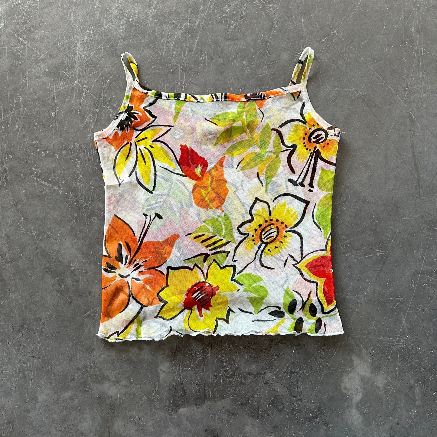 Vintage Layered Mesh Tank Size XS