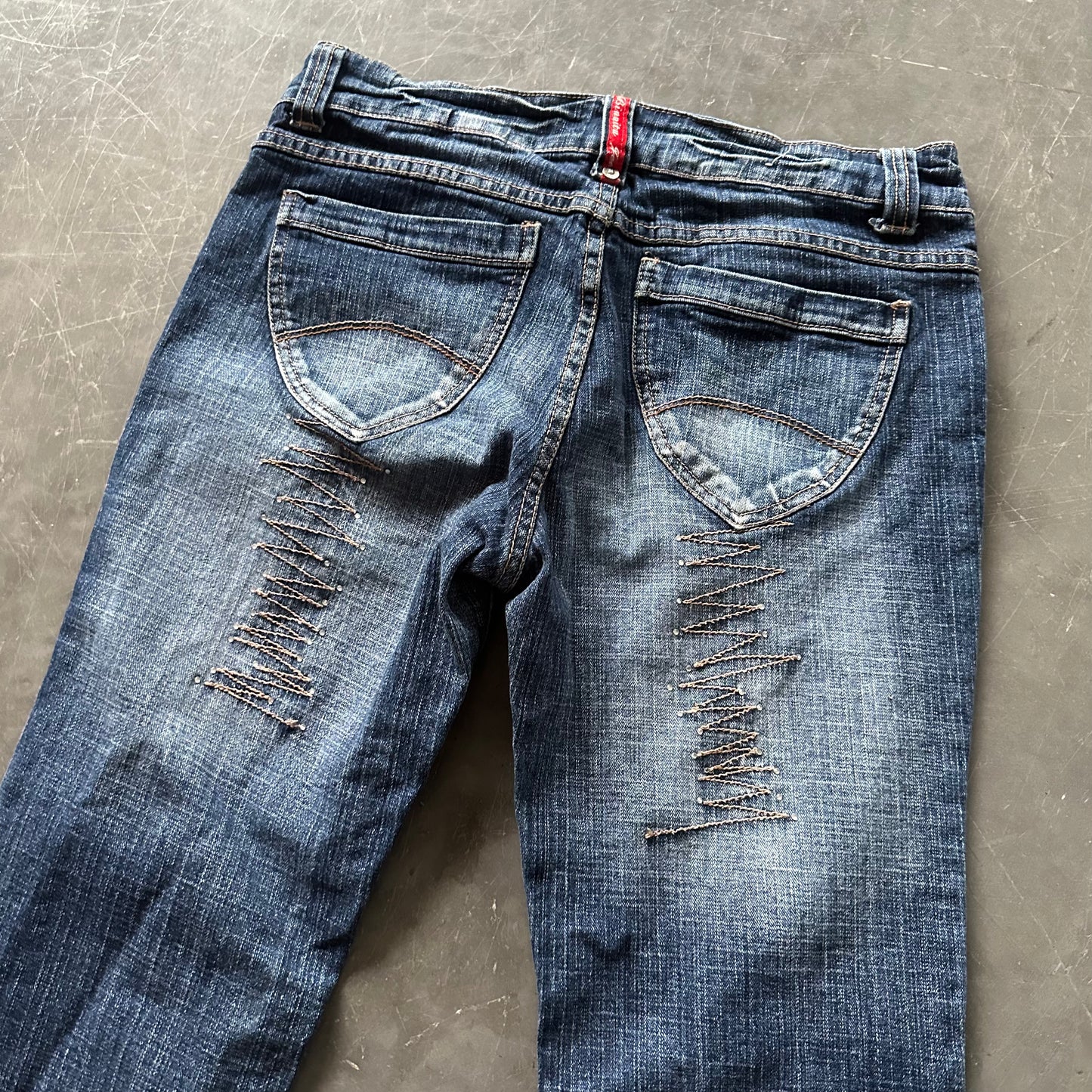 90's Stitched Denim Jeans UK 8