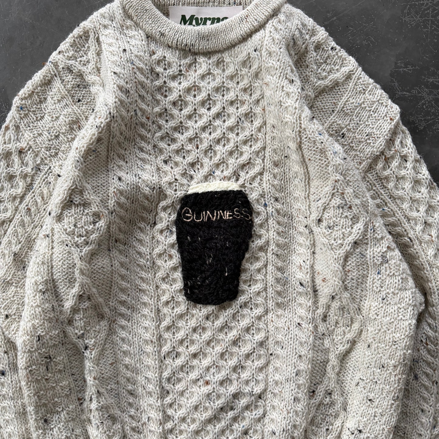 8. Embroidered Pint Geansaí Size XL