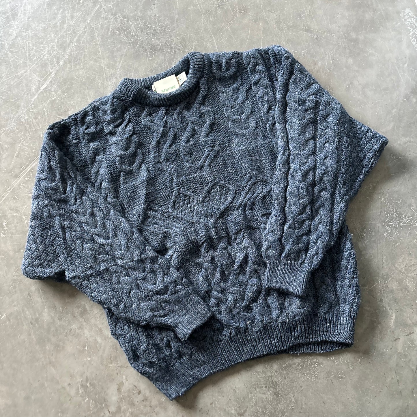 Vintage Claddagh Knit Geansaí Size XL