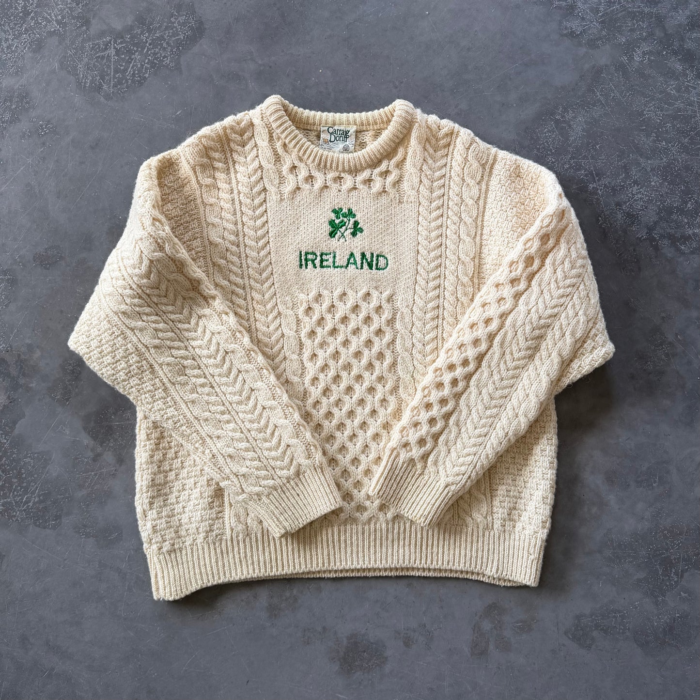 80's Rare Carraig Donn Ireland Aran Knit Size XL