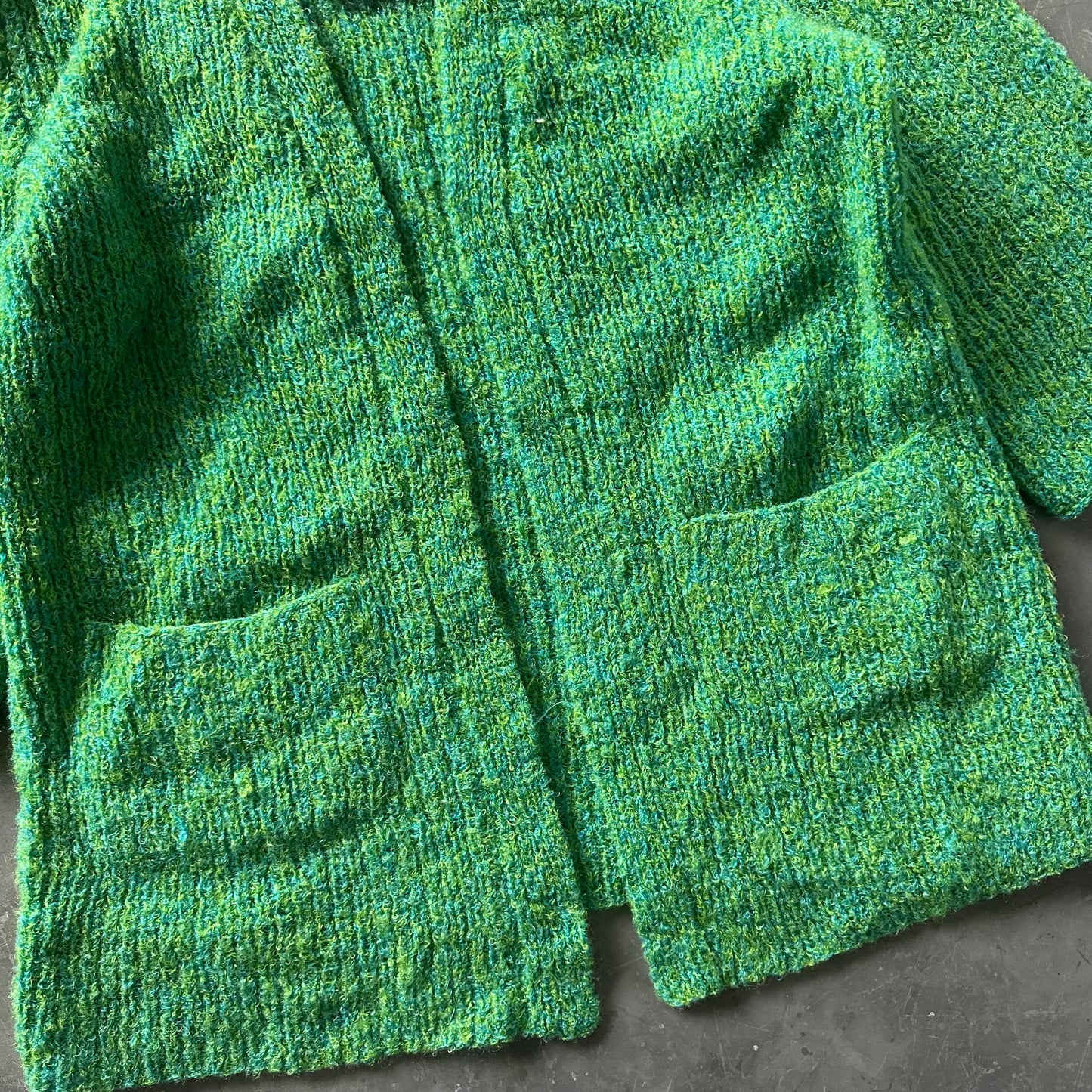 Vintage Green Knit Cardigan Size M