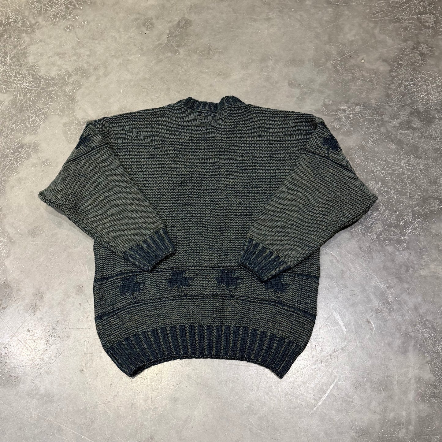 Vintage Green Shamrock Sweater Size M