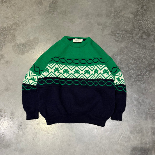 Vintage Shamrock Woollen Sweater Size S