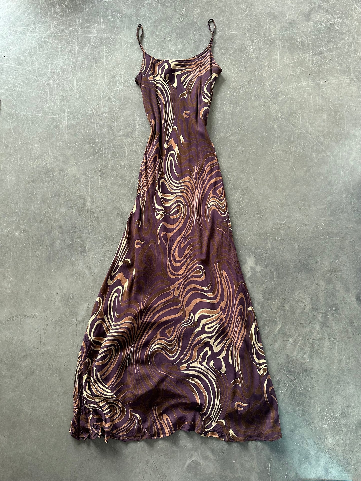 90’s Vintage Swirl Maxi Dress