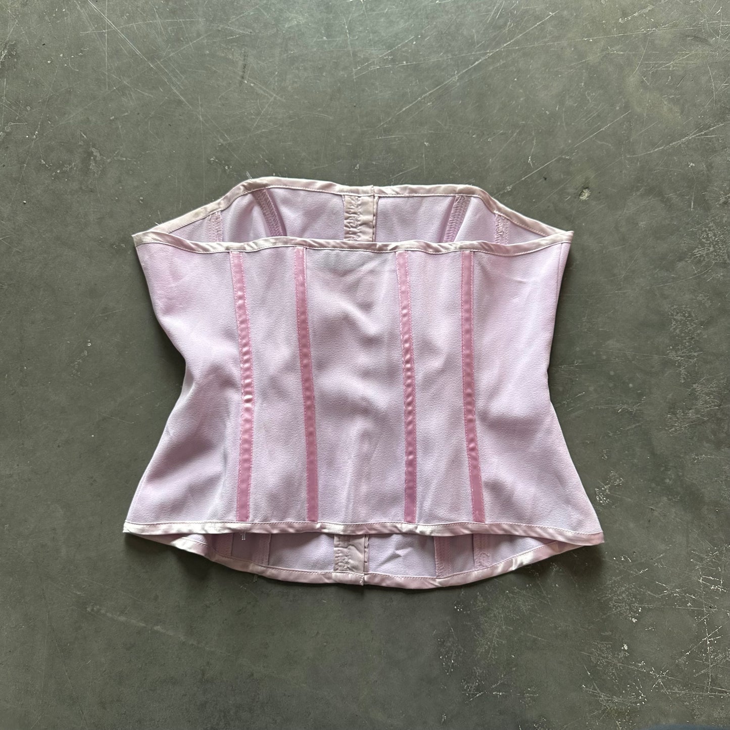 00’s She’s No Angel Pink Corset UK 12