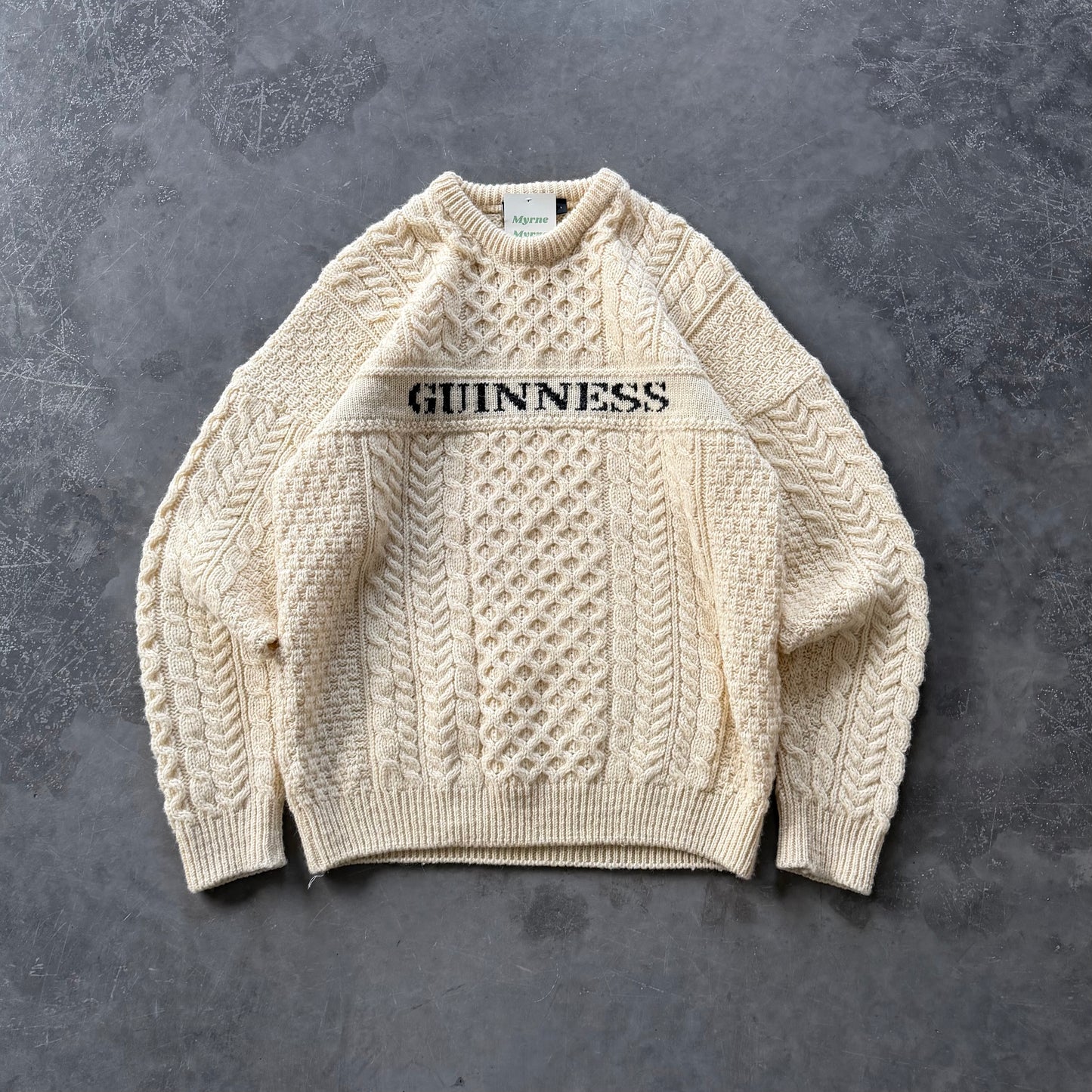 1980’s Rare Guinness Aran Geansaí Size L
