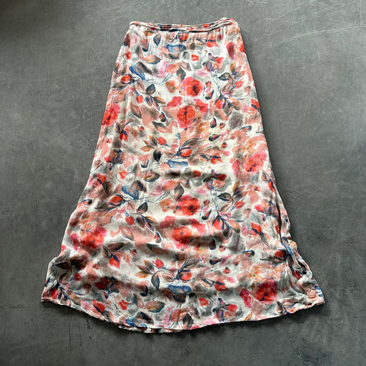 Vintage Floral Maxi Skirt UK 6