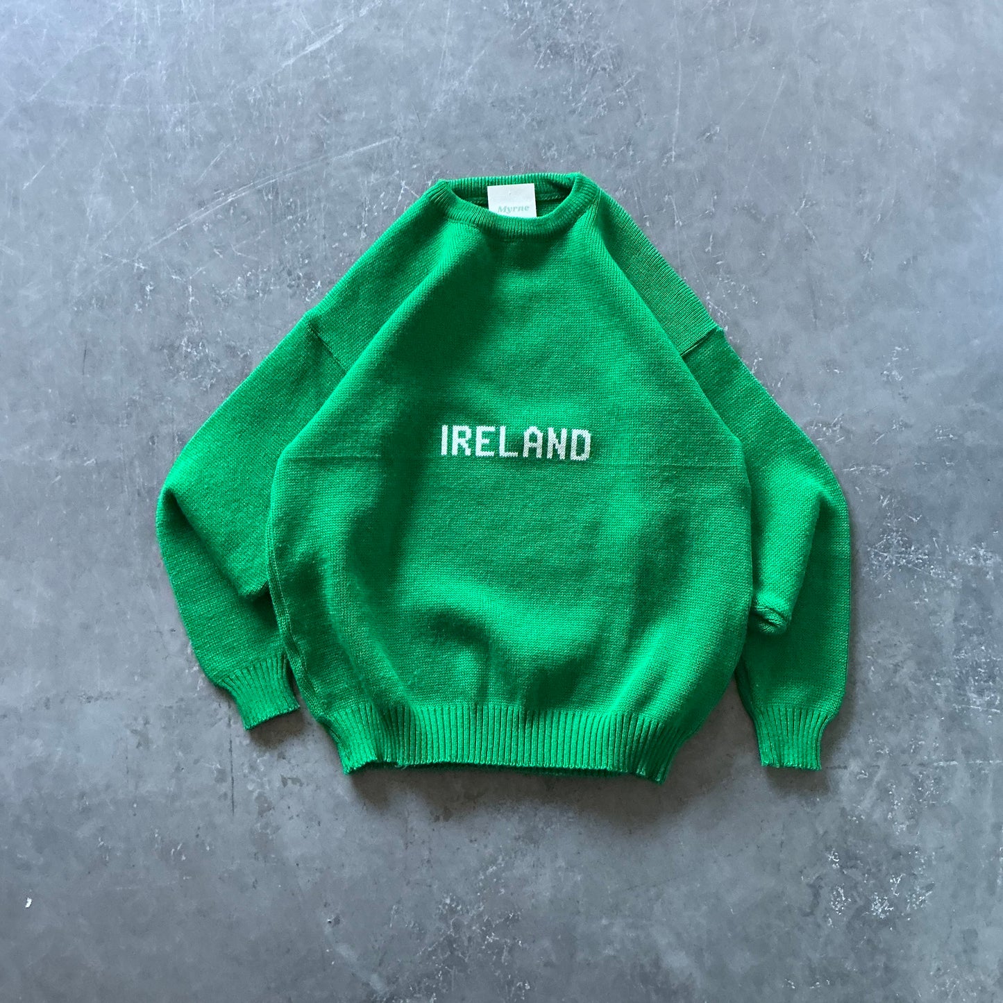 1980's Green Ireland Sweater Size Small