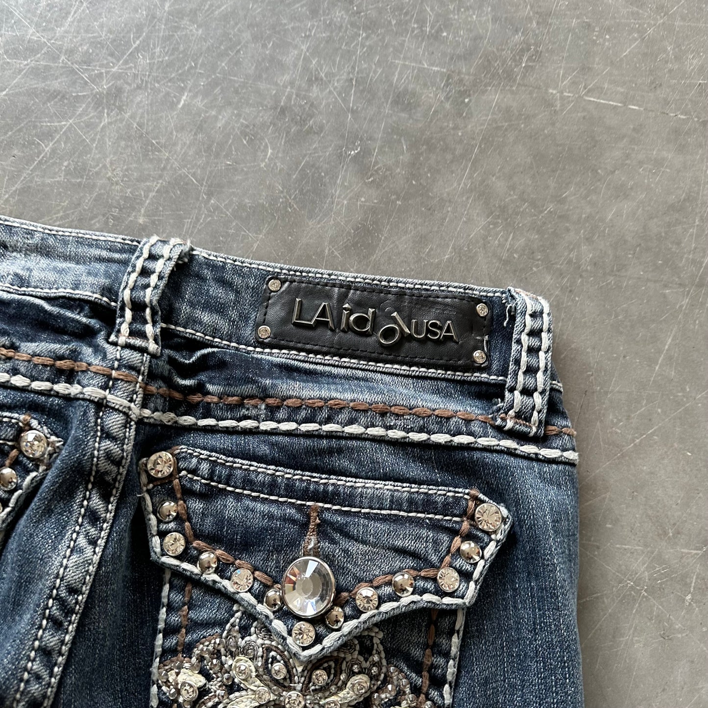 Vintage Embellished Denim UK 4