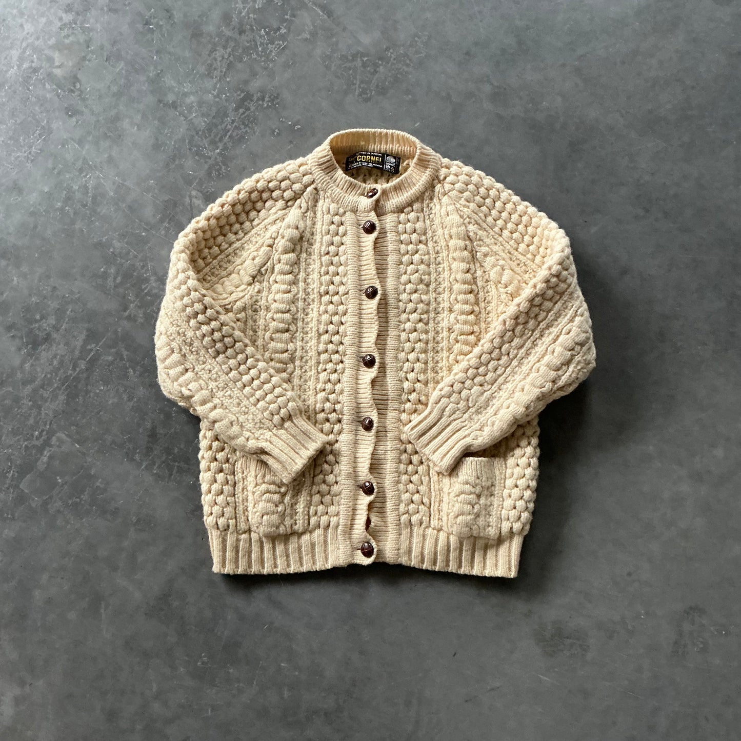 Vintage Aran Knit Cardigan Size S