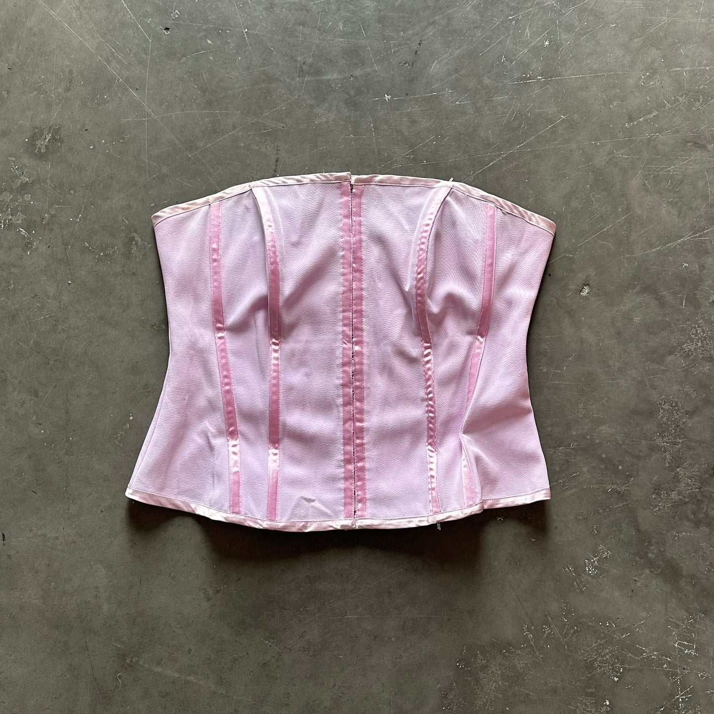 00’s She’s No Angel Pink Corset UK 12