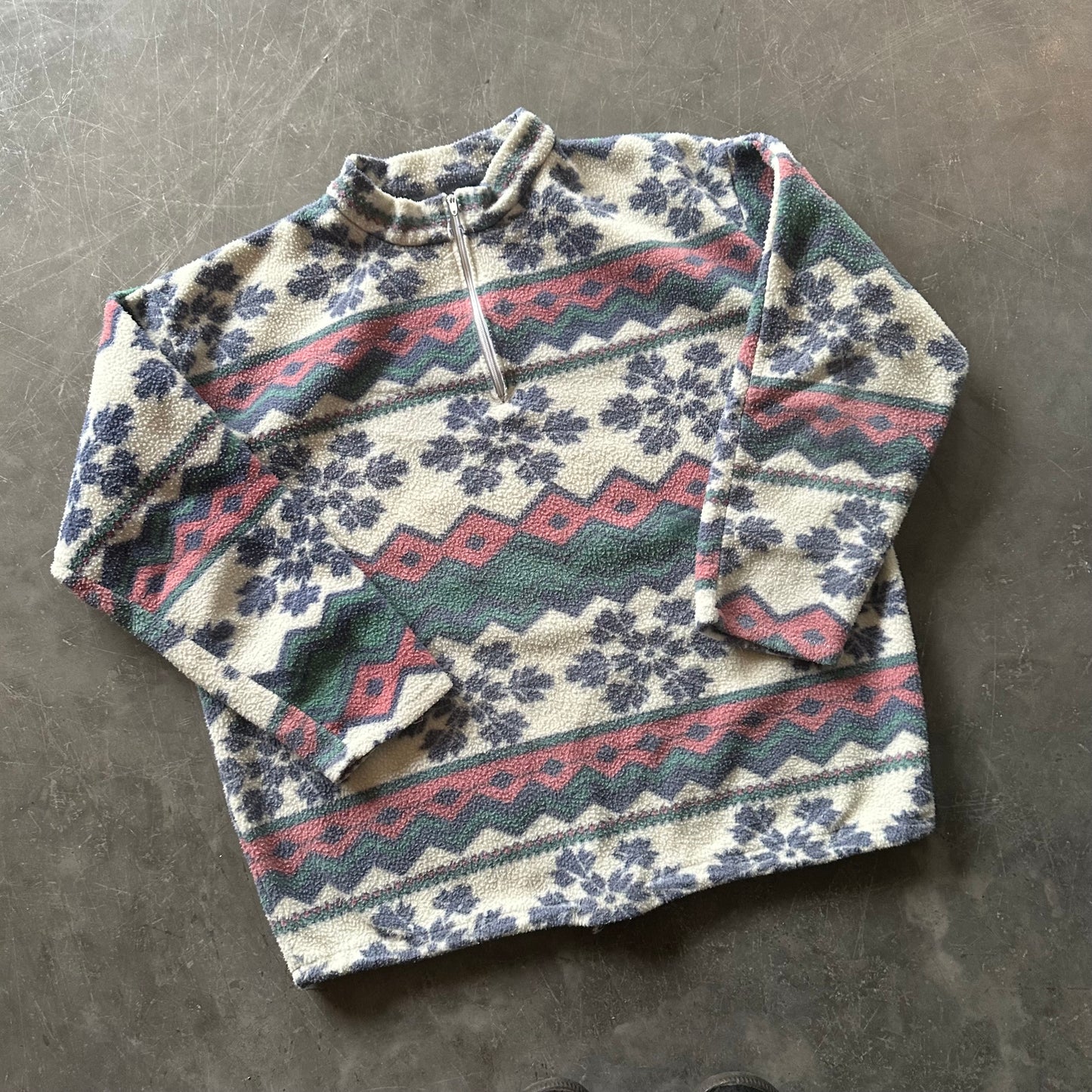 Vintage Graphic Print Fleece Size S