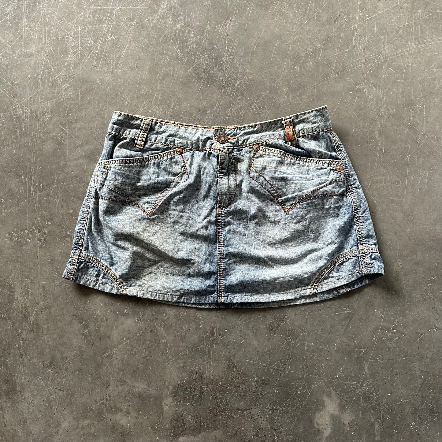 Vintage Denim Mini Skirt UK 10