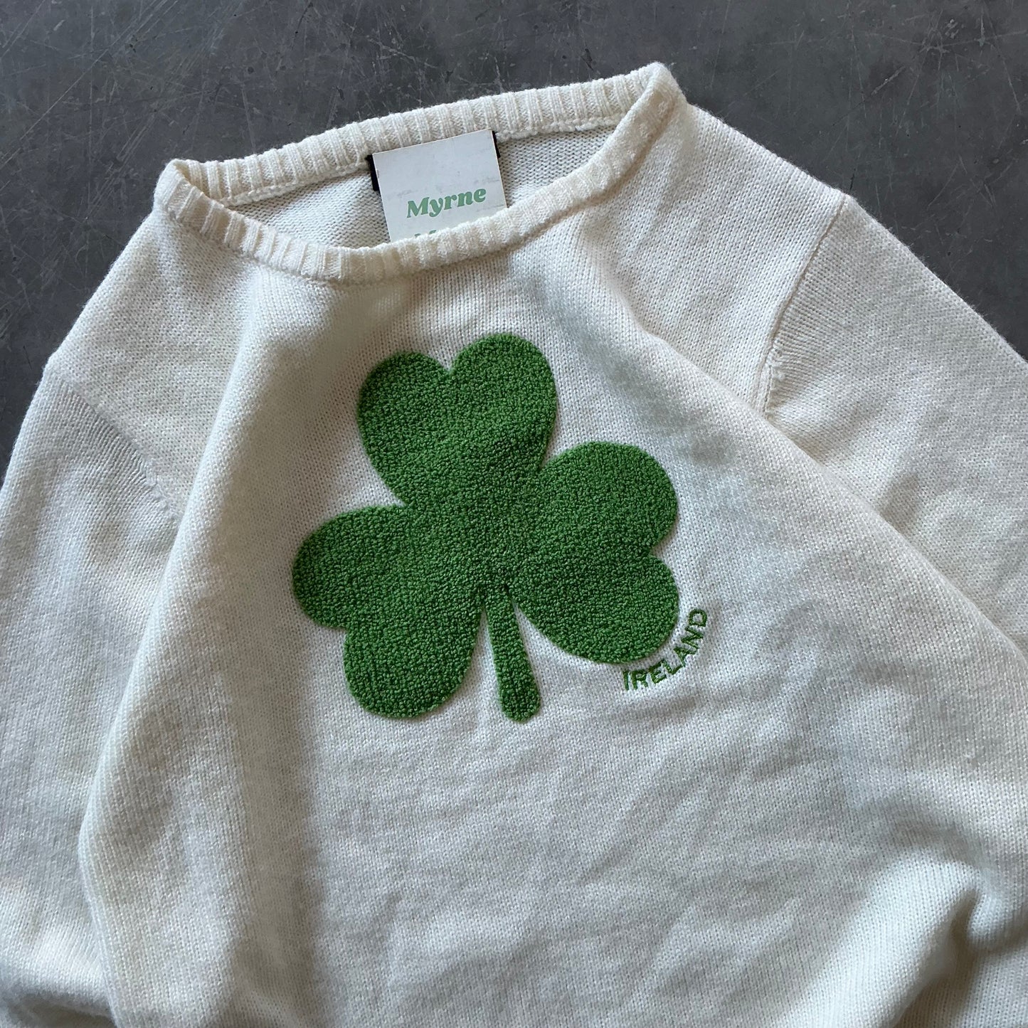 Vintage Shamrock Sweater Size Small