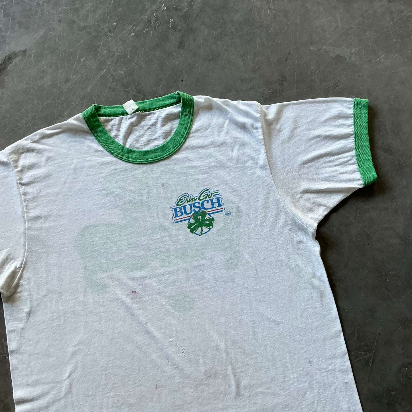 Vintage Busch Ringer Tee Size Large