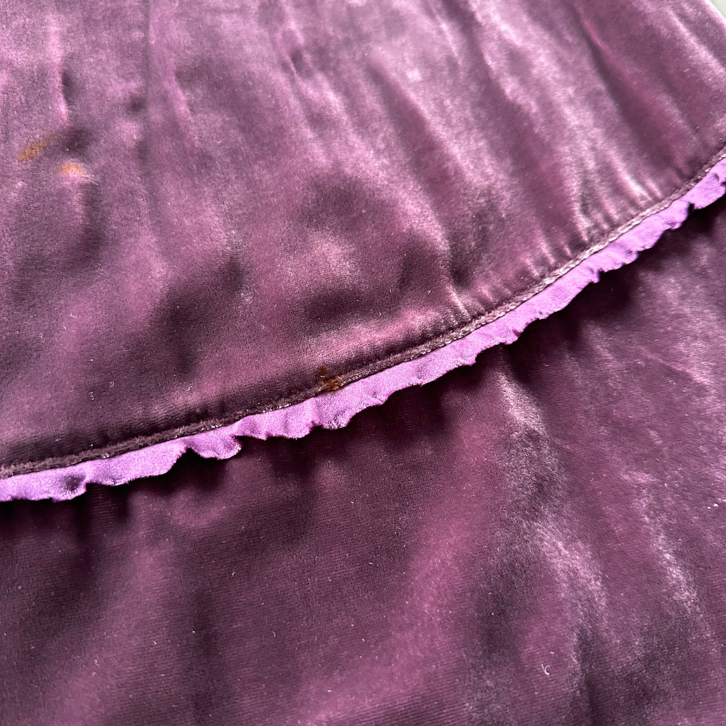 Vintage Velvet Midi Skirt UK 8