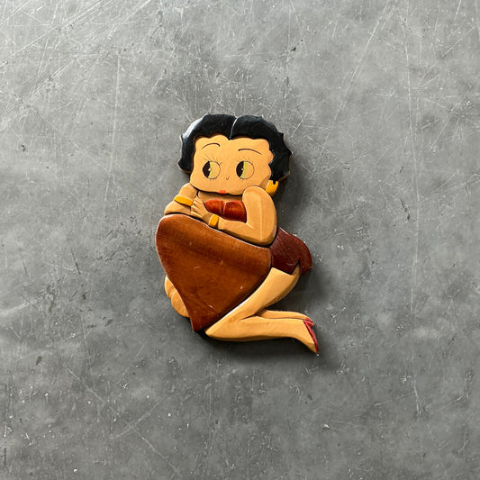 Vintage Betty Boop Wood Plaque
