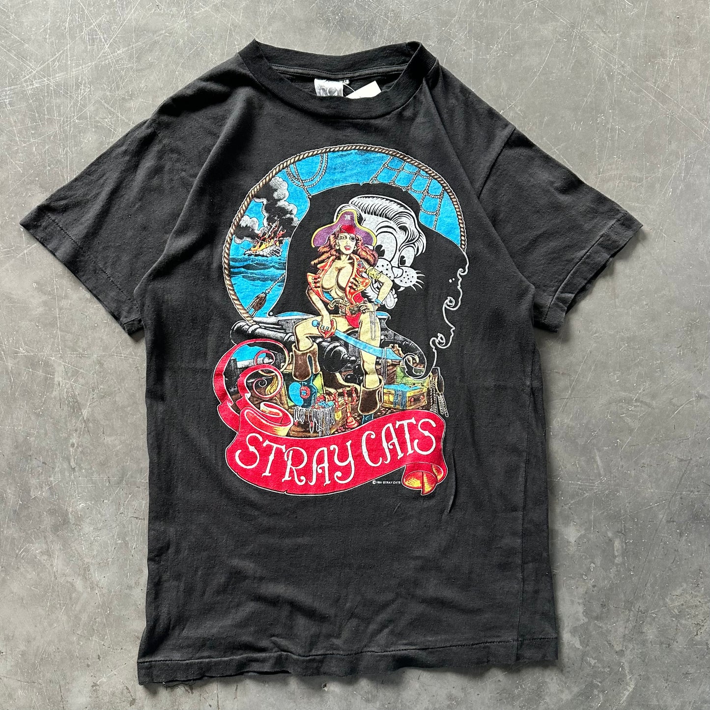 Rare 1991 Vintage Stray Cats Tee