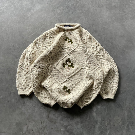 Vintage Shamrock Geansaí Size L/XL