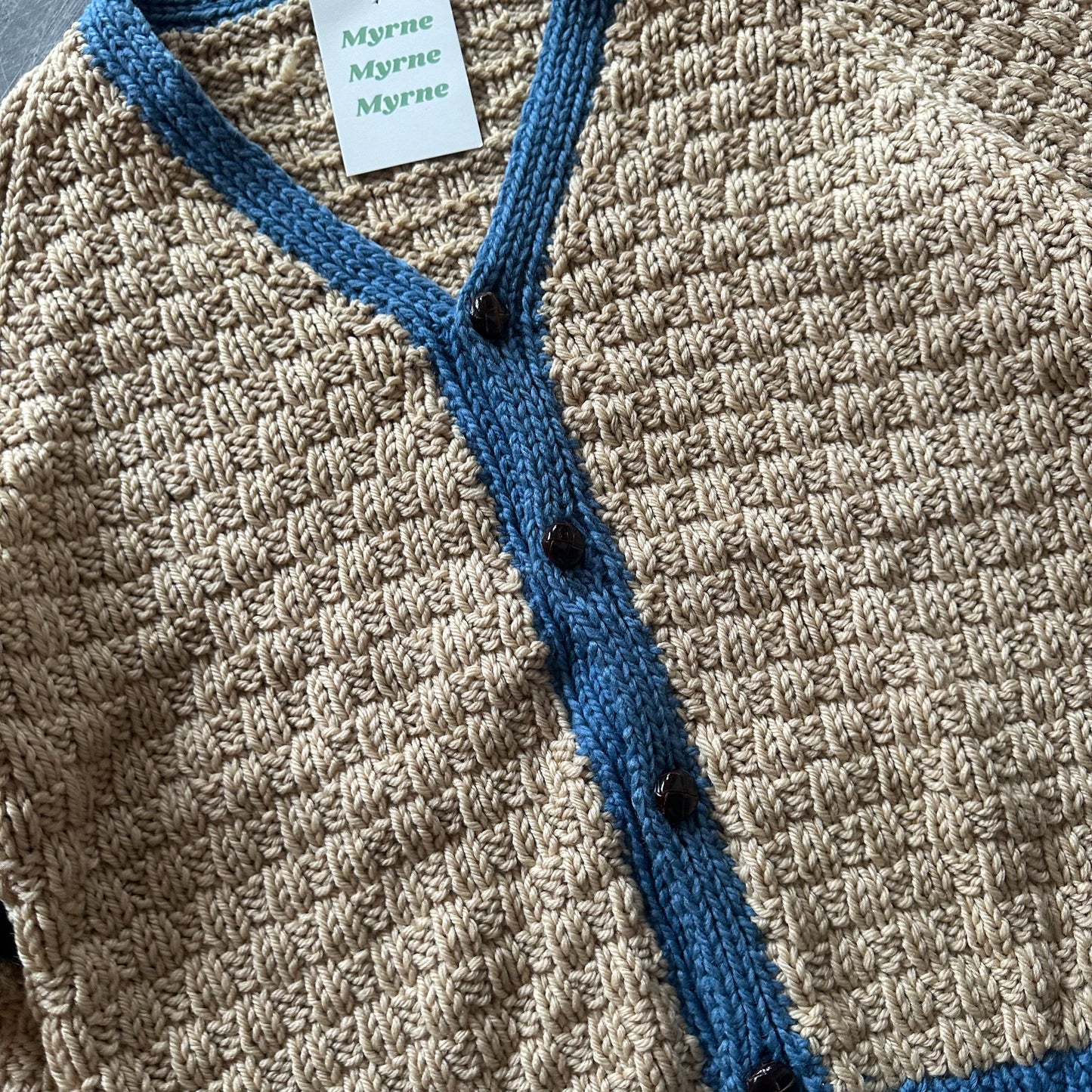 Vintage Hand Knitted Cardigan Size Small