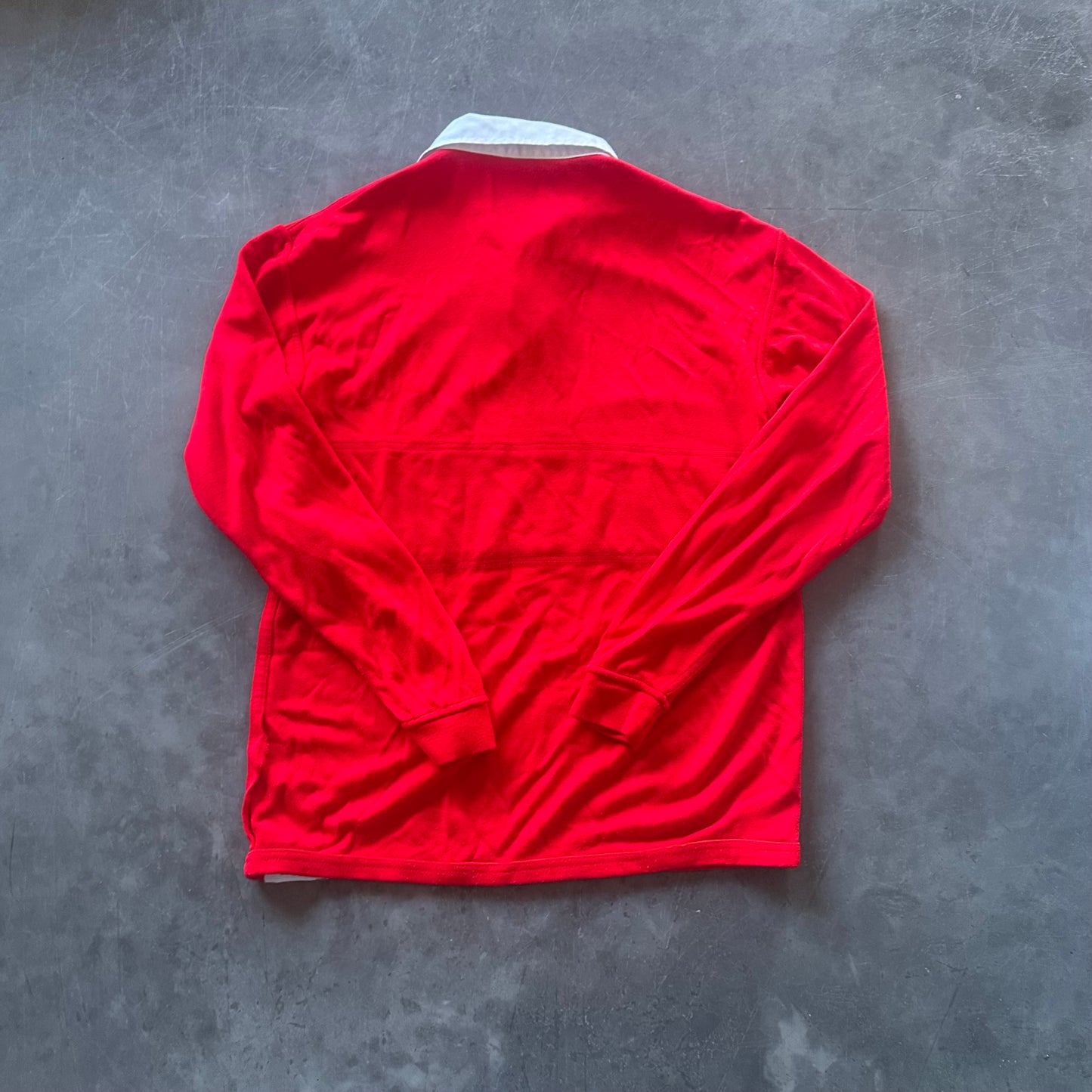 Vintage Red Rugby Shirt L/XL