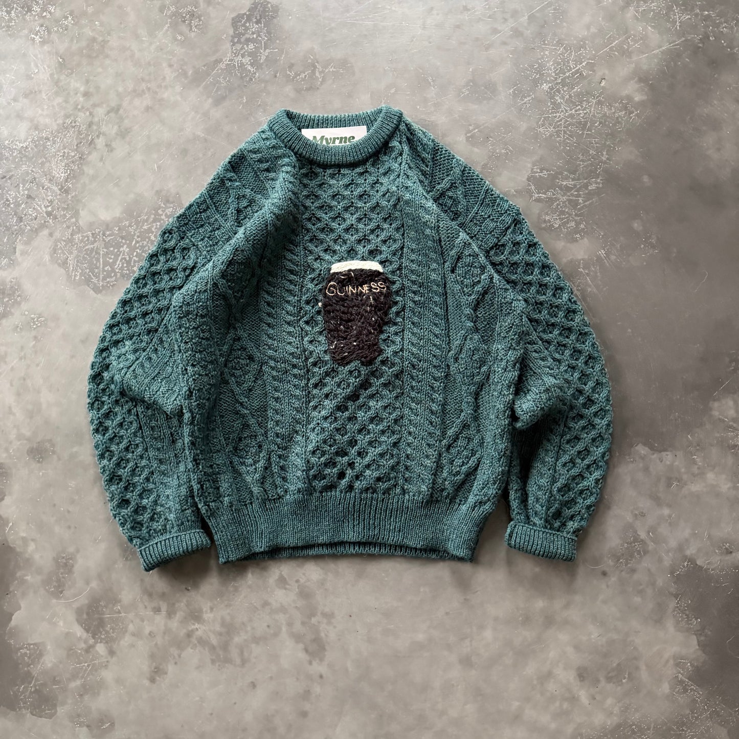 9. Embroidered Pint Geansaí Size Medium