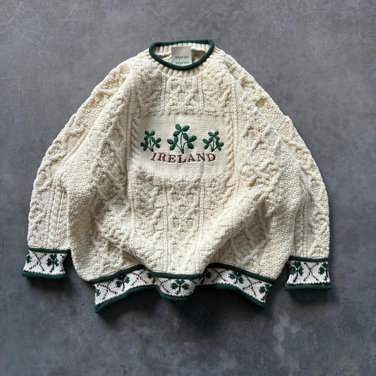 Vintage Ireland Aran Geansaí Size XL