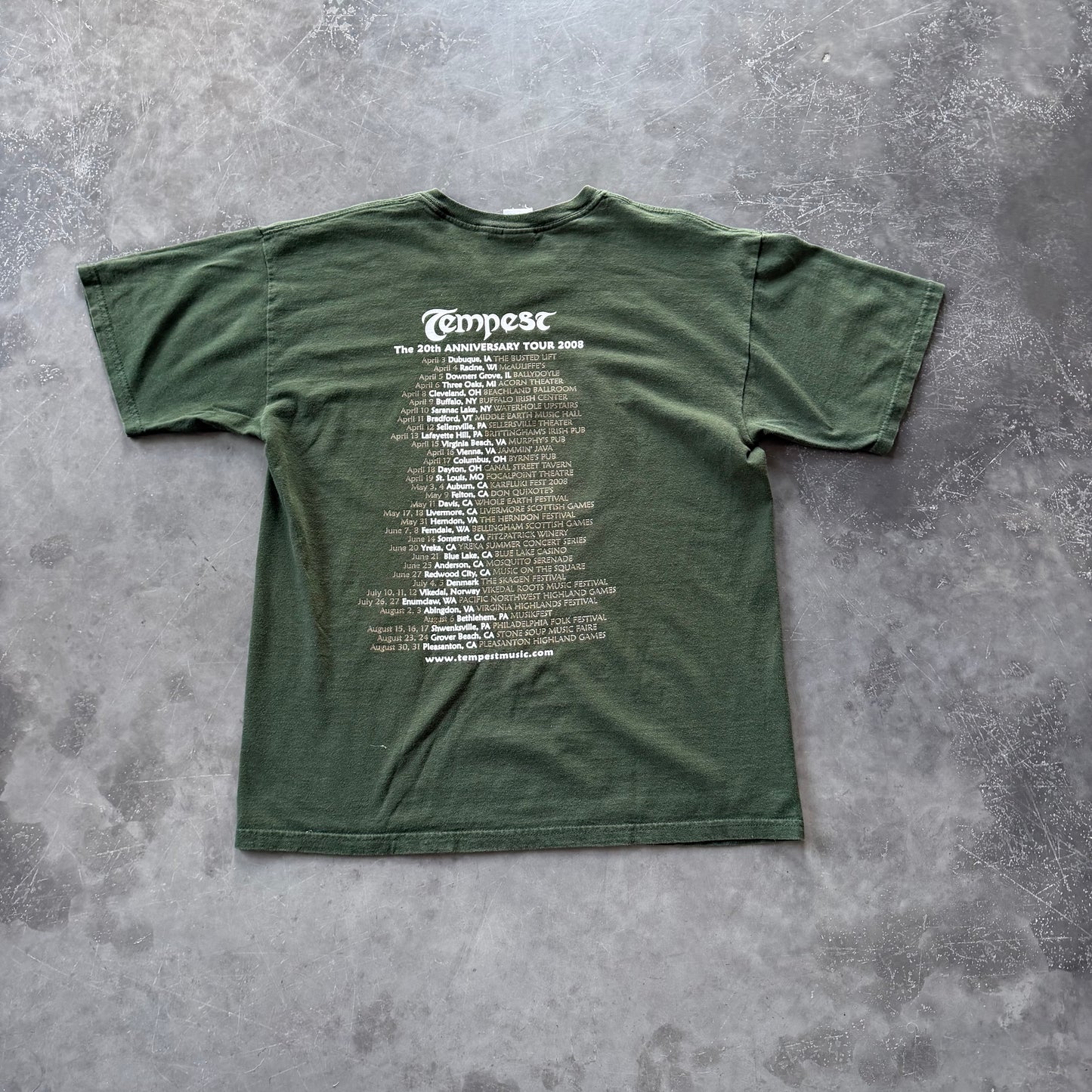 Tempest 20 Years Tour Tee Size Medium